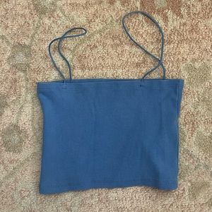 Zara blue crop top